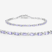 Bids.com 3.78 Carat Genuine Tanzanite .925 Sterling Silver Bracelet Bracelets