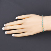 Bids.com 3.24 Carat Genuine Zambian Emerald .925 Sterling Silver Bracelet Bracelets