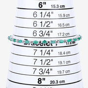Bids.com 3.24 Carat Genuine Zambian Emerald .925 Sterling Silver Bracelet Bracelets