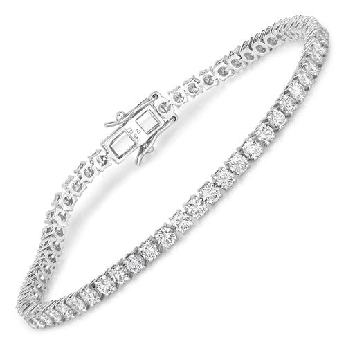 Bids.com 5.10 Carat Lab Grown Diamond 14K White Gold Bracelet Bracelets