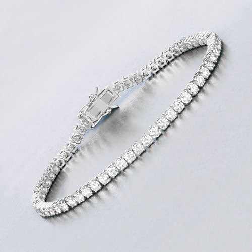 Bids.com 5.10 Carat Lab Grown Diamond 14K White Gold Bracelet Bracelets