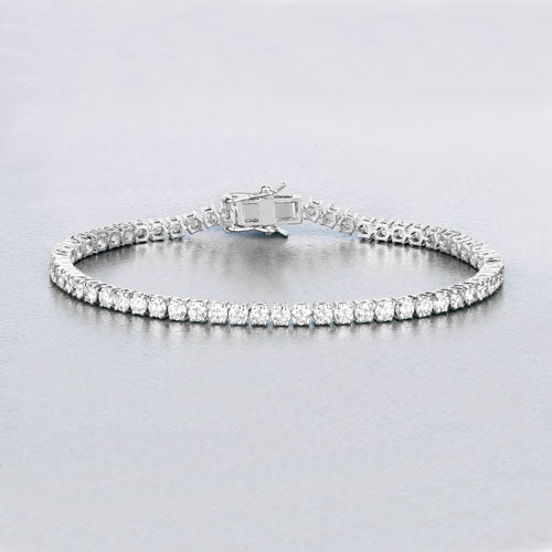 Bids.com 5.10 Carat Lab Grown Diamond 14K White Gold Bracelet Bracelets
