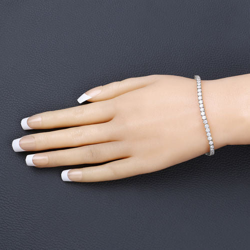 Bids.com 5.10 Carat Lab Grown Diamond 14K White Gold Bracelet Bracelets