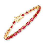 Bids.com 9.50 Carat Genuine Ruby 14K Yellow Gold Bracelet Bracelets