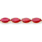Bids.com 9.50 Carat Genuine Ruby 14K Yellow Gold Bracelet Bracelets