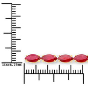Bids.com 9.50 Carat Genuine Ruby 14K Yellow Gold Bracelet Bracelets