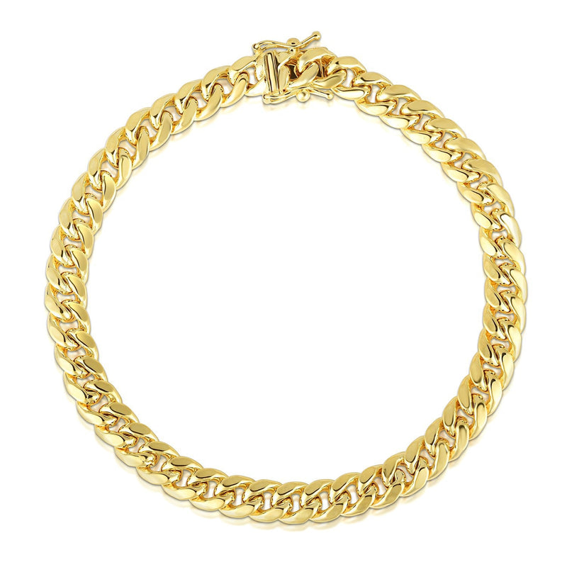 Bids.com 10.5mm 14k Yellow Gold Semi Solid Miami Cuban Bracelet Bracelets