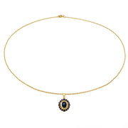 Bids.com 3.02 Carat Genuine Blue Sapphire .925 Sterling Silver Pendant Pendants