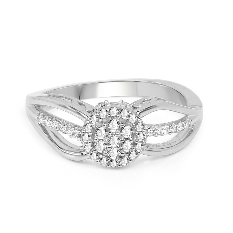Bids.com 0.25 Carat Genuine White Diamond 14K White Gold Ring (E-F Color, SI Clarity) Rings