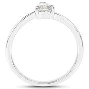 Bids.com 14K White Gold 0.50 Carat Genuine White Diamond Ring Rings