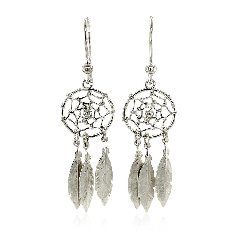 Bids.com Sterling Silver Dream Catcher Dangle Earrings Earrings