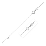 Bids.com Double Extendable Box Chain in 14k White Gold (0.6mm) Necklaces