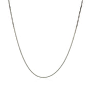 Bids.com 14k White Gold Gourmette Chain 1.0mm Necklaces