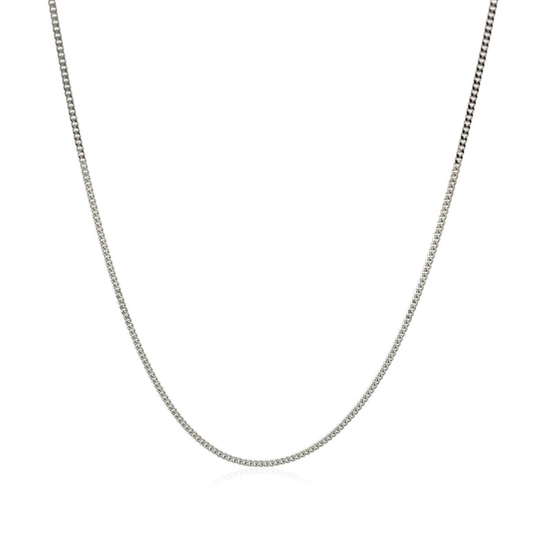 Bids.com 14k White Gold Gourmette Chain 1.0mm Necklaces