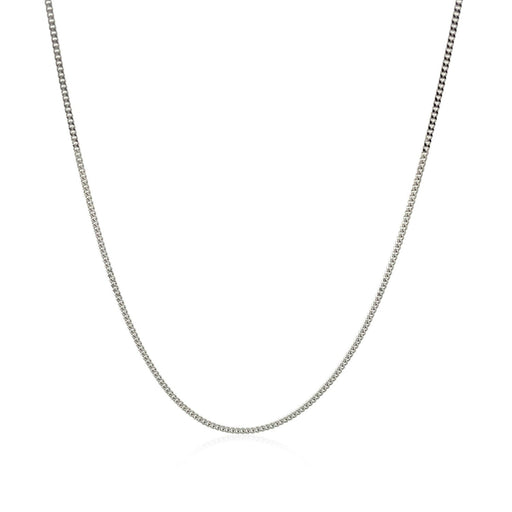 Bids.com 14k White Gold Gourmette Chain 1.0mm Necklaces