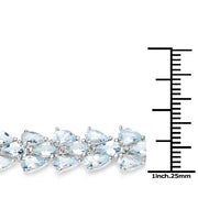 Bids.com 14.11 Carat Genuine Aquamarine .925 Sterling Silver Bracelet Bracelets
