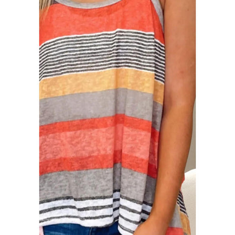 Color Block Round Neck Cami