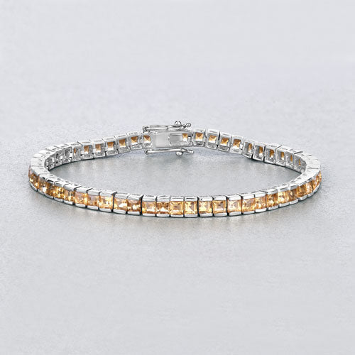 Bids.com 8.25 Carat Genuine Citrine .925 Sterling Silver Bracelet Bracelets