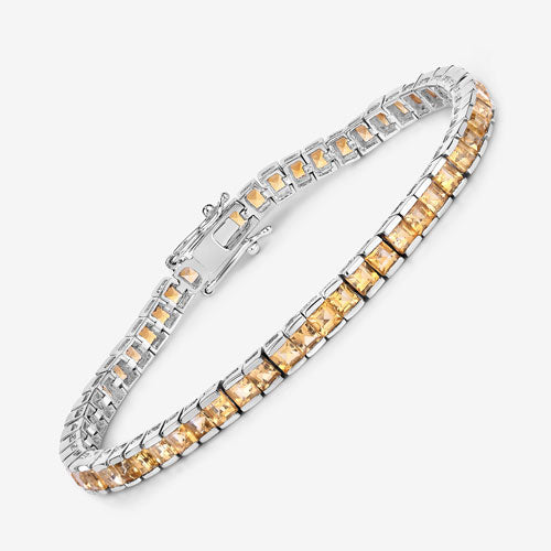 Bids.com 8.25 Carat Genuine Citrine .925 Sterling Silver Bracelet Bracelets