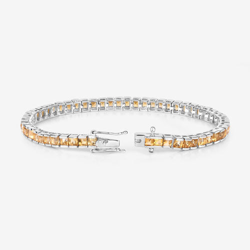 Bids.com 8.25 Carat Genuine Citrine .925 Sterling Silver Bracelet Bracelets