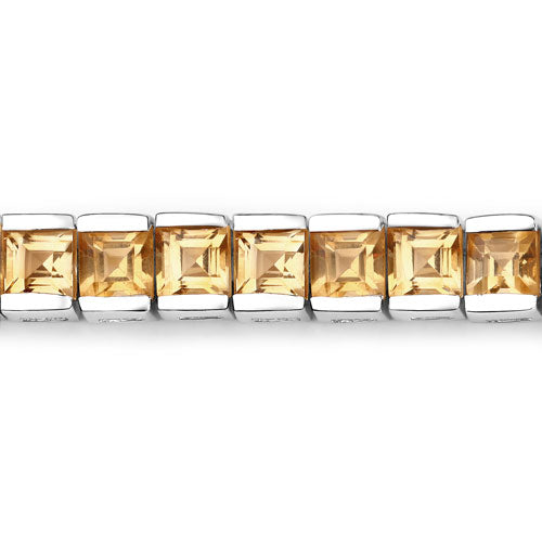 Bids.com 8.25 Carat Genuine Citrine .925 Sterling Silver Bracelet Bracelets