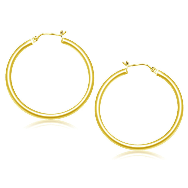 Bids.com 14k Yellow Gold Polished Hoop Earrings (40 mm) Earrings