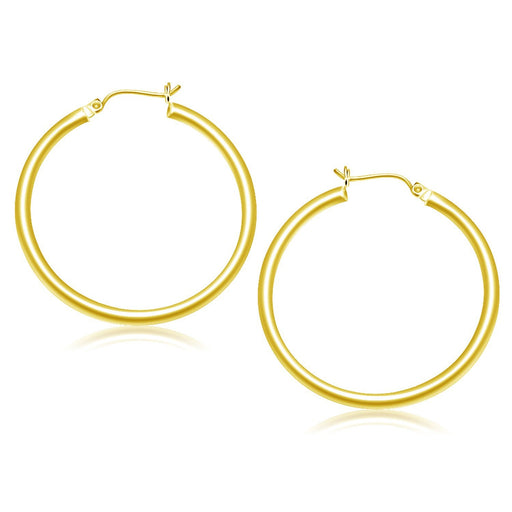 Bids.com 14k Yellow Gold Polished Hoop Earrings (40 mm) Earrings