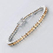 Bids.com 8.25 Carat Genuine Citrine .925 Sterling Silver Bracelet Bracelets