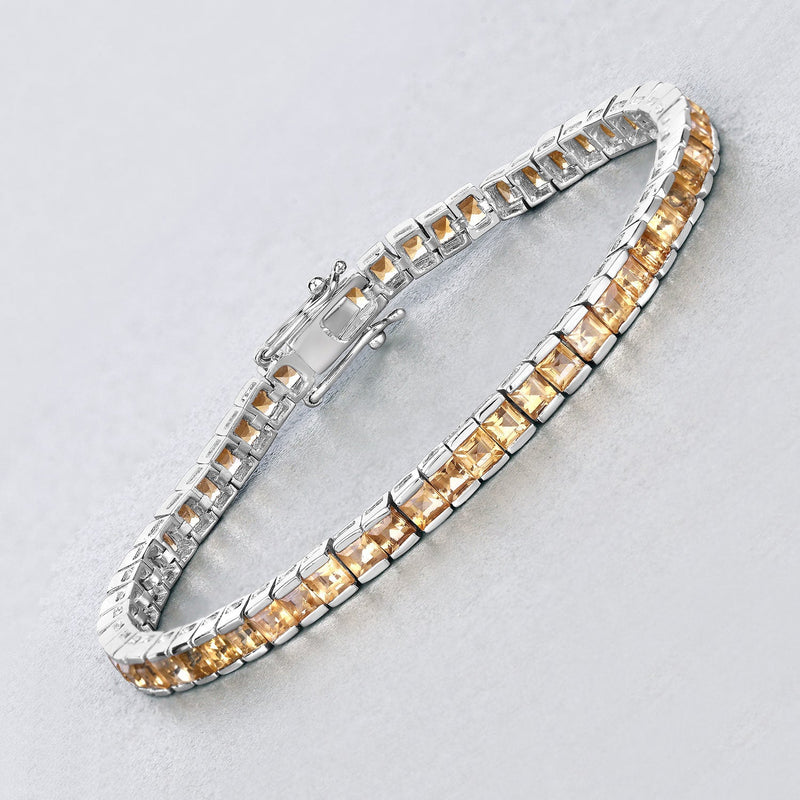 Bids.com 8.25 Carat Genuine Citrine .925 Sterling Silver Bracelet Bracelets
