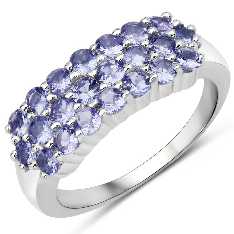 Bids.com 1.54 Carat Genuine Tanzanite .925 Sterling Silver Ring Rings