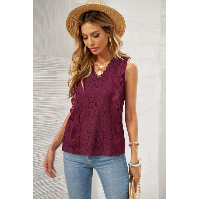 Lace V-Neck Tank