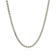 Bids.com Sterling Silver Rhodium Plated Wheat Chain 2.6mm Necklaces