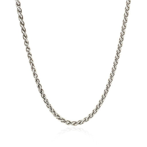Bids.com Sterling Silver Rhodium Plated Wheat Chain 2.6mm Necklaces