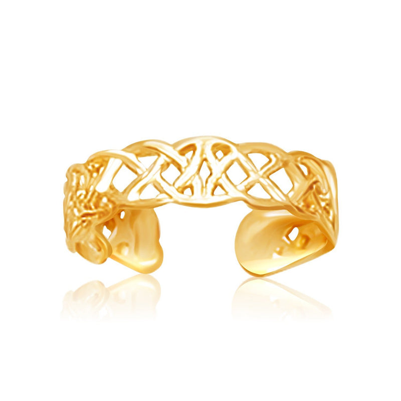 Bids.com 14k Yellow Gold Toe Ring in a Celtic Knot Style Rings