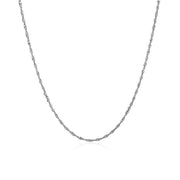 Bids.com 14k White Gold Singapore Chain 1.0mm Necklaces