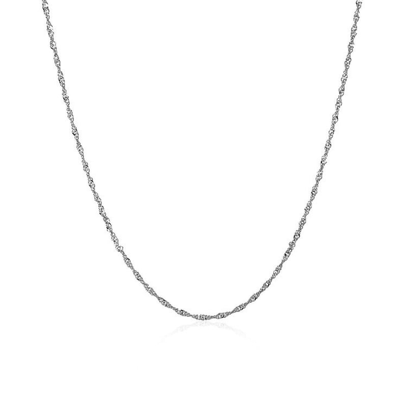 Bids.com 14k White Gold Singapore Chain 1.0mm Necklaces