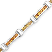 Bids.com 6.48 Carat Genuine Multi Sapphire .925 Sterling Silver Bracelet Bracelets
