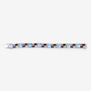 Bids.com 51.36 Carat Genuine Multi Stones .925 Sterling Silver Bracelet Bracelets