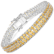Bids.com 11.12 Carat Genuine Citrine .925 Sterling Silver Bracelet Bracelets
