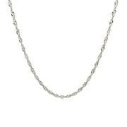 Bids.com 10k White Gold Singapore Chain 1.5mm Necklaces