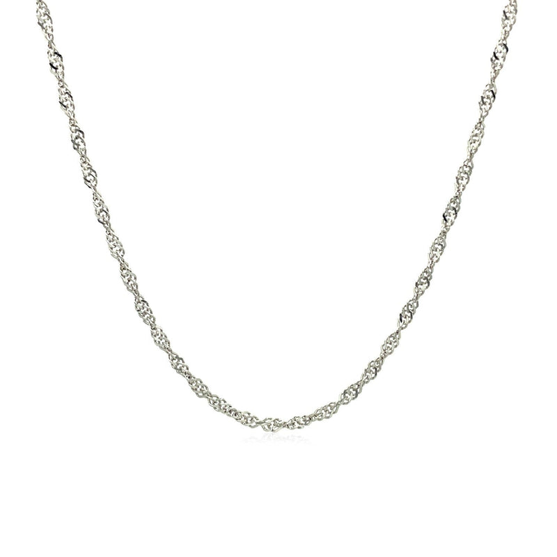 Bids.com 10k White Gold Singapore Chain 1.5mm Necklaces
