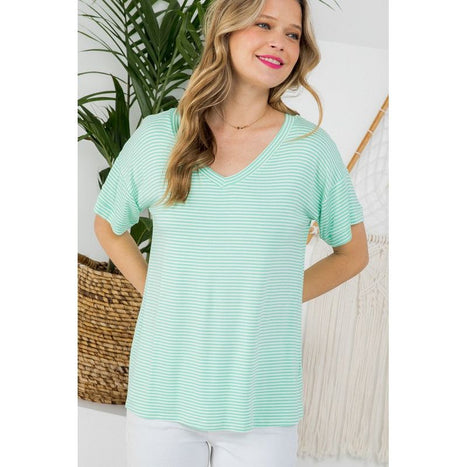 Pin Stripe Boxy Top