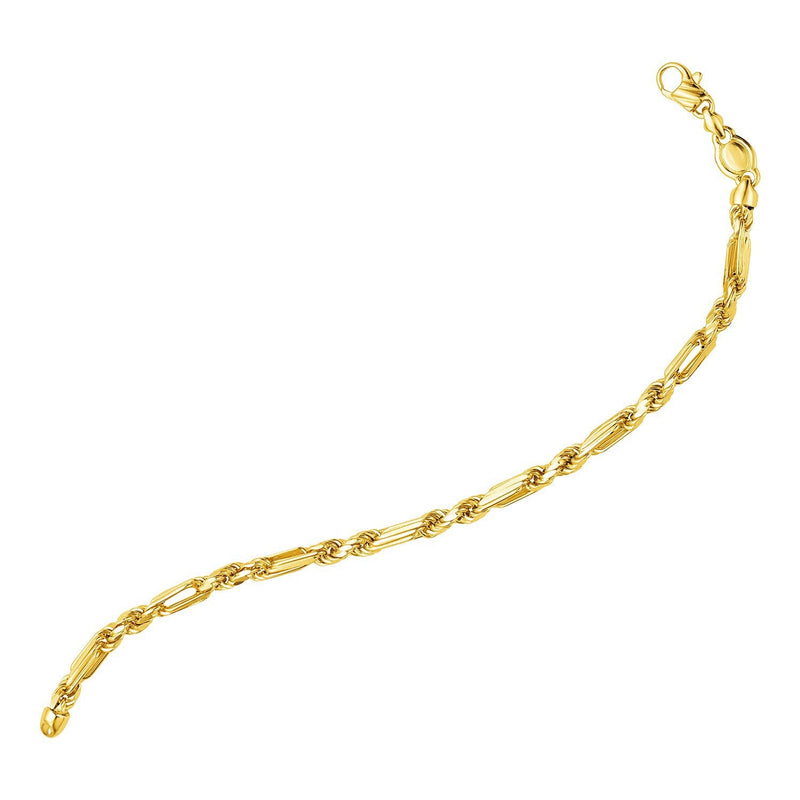 Bids.com 14k Yellow Gold 8 1/2 inch Figaro Chain Bracelet Bracelets
