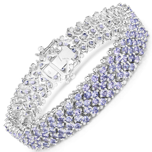Bids.com 14.70 Carat Genuine Tanzanite .925 Sterling Silver Bracelet Bracelets