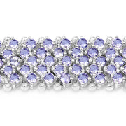 Bids.com 14.70 Carat Genuine Tanzanite .925 Sterling Silver Bracelet Bracelets
