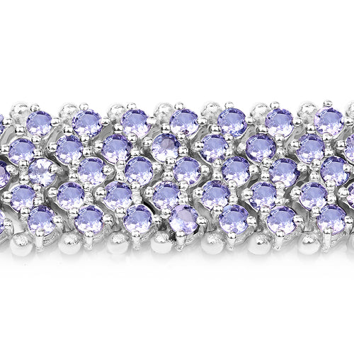 Bids.com 14.70 Carat Genuine Tanzanite .925 Sterling Silver Bracelet Bracelets