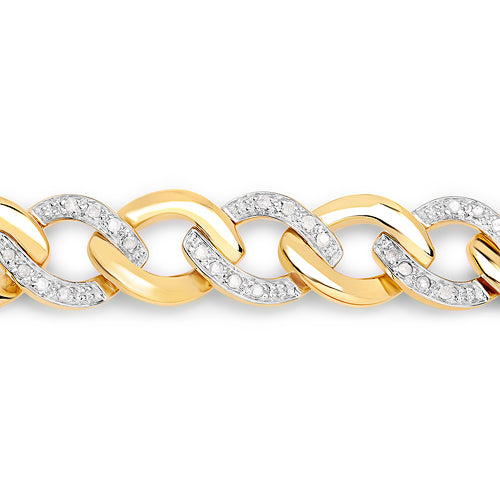 Bids.com 0.70 Carat Genuine White Diamond .925 Sterling Silver Bracelet Bracelets