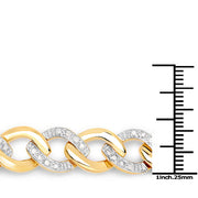 Bids.com 0.70 Carat Genuine White Diamond .925 Sterling Silver Bracelet Bracelets