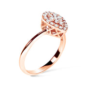 Bids.com 10K Rose Gold 3/8 Cttw Round-Cut Diamond Pear Promise Ring (I-J Color, I2-I3 Clarity) - Size 7 Rings