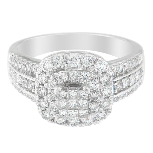 Bids.com 14K White Gold Diamond Vintage Ring (1 cttw, H-I Color, I1-I2 Clarity) Rings